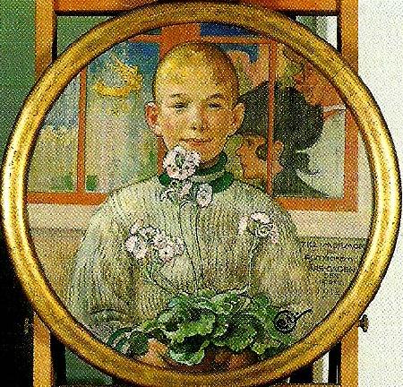 Carl Larsson gratulation till mormor oil painting image